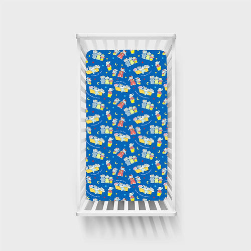 Father's & Mother's Day Elephant Family Bamboo Fitted Crib Sheet