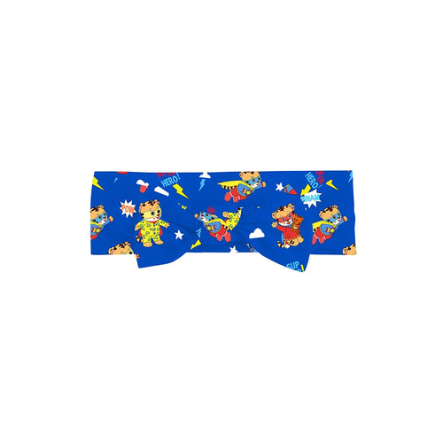 Tiger Neighbor Blue Bamboo Headband Bow