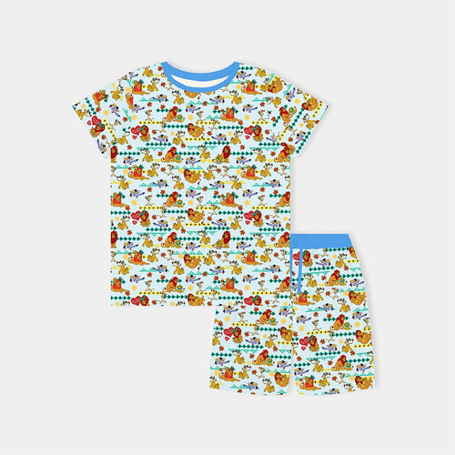 Father's Day Lion Bamboo Family Short Matching Pajamas