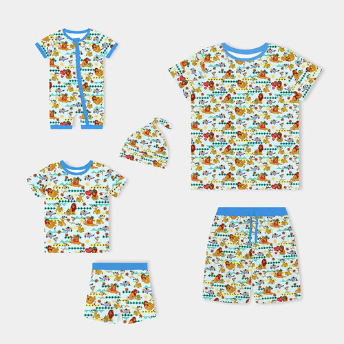 Father's Day Lion Bamboo Family Short Matching Pajamas