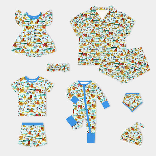 Mother's Day Lion Bamboo Family Short Matching Pajamas